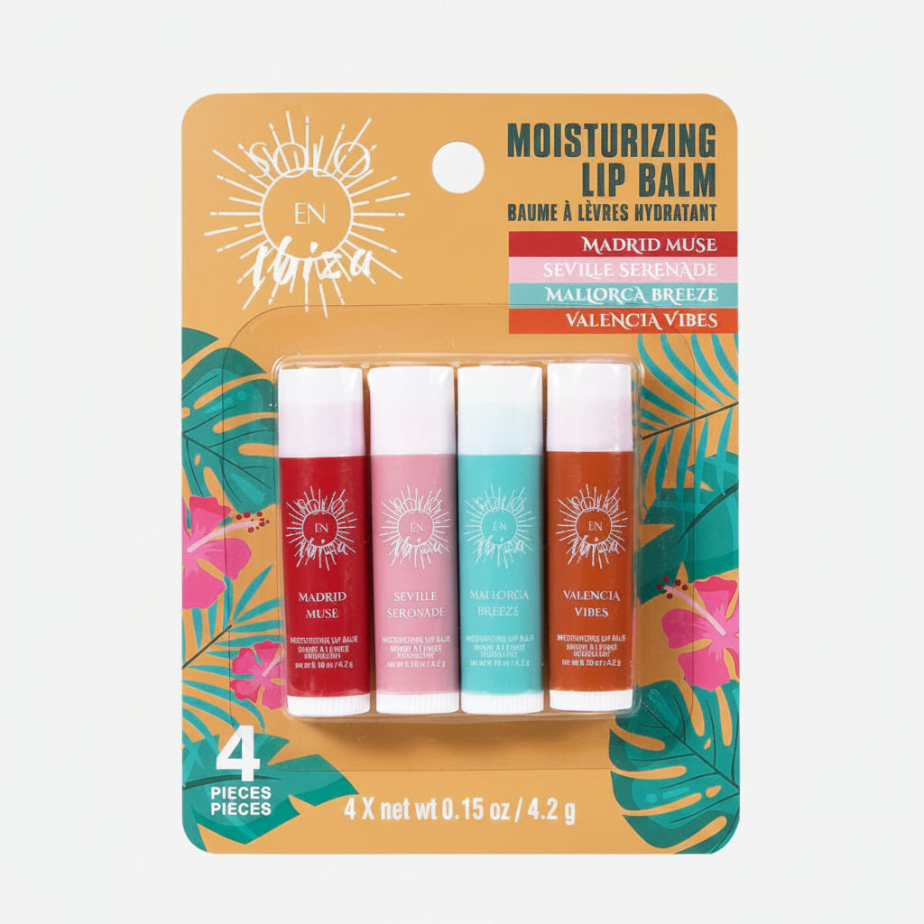 Moisturizing Lip Balm Set 4pk
