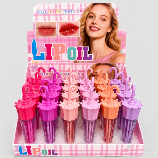 Romantic Youths Lip Oil – Umbrella Collection | 24 PCS ☂️💋  No.6301