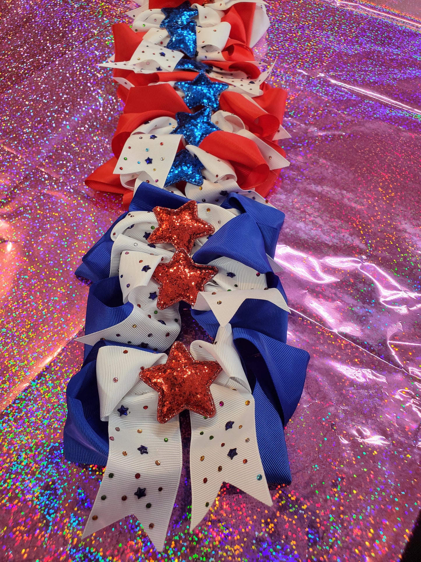 Hairbows 4th July Star  dz