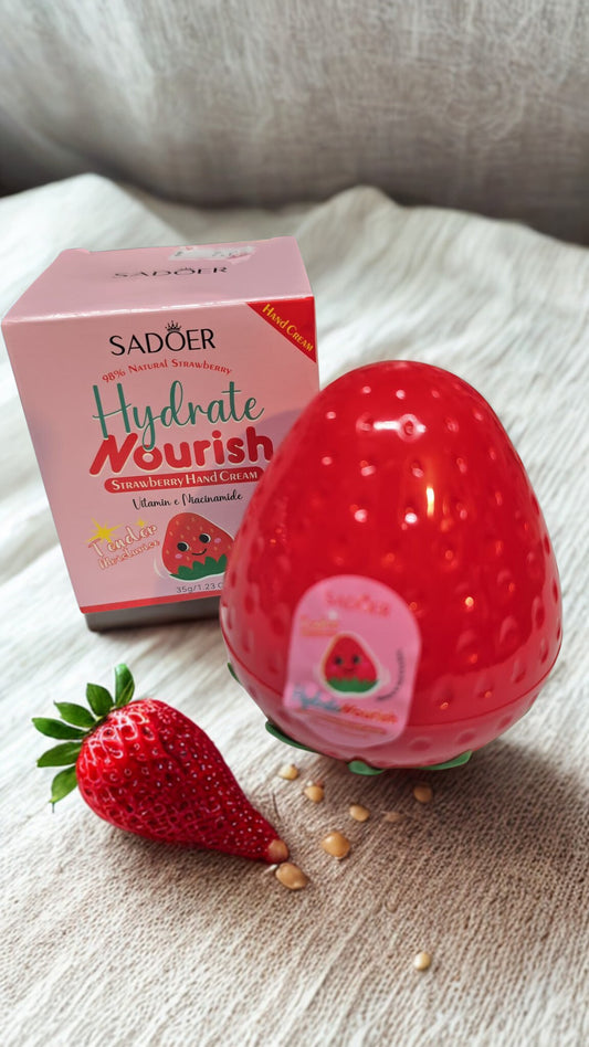 🍓 Sadoer Strawberry Hand Cream – Hydrate & Nourish