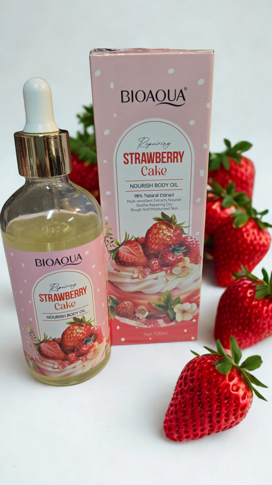 🍓 Strawberry Cake Nourishing Body Oil – Bioaqua