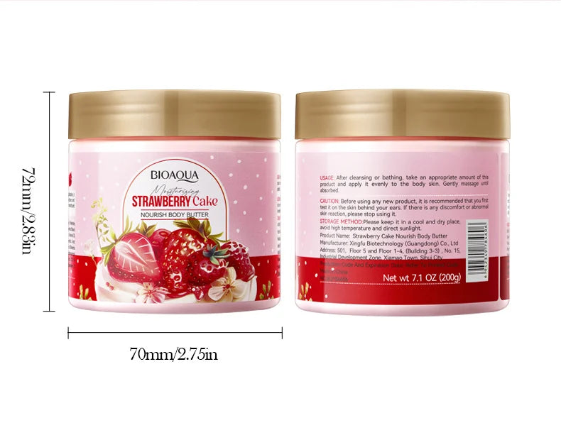 Bioaqua Moisturizing Strawberry Cake Nourish Body Butter – 200g